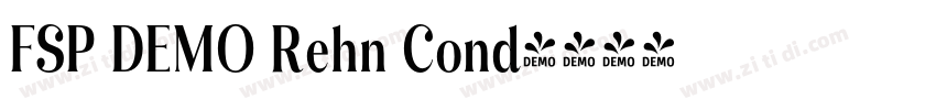 FSP DEMO Rehn Cond字体转换 FSP DEMO Rehn Cond字体转换